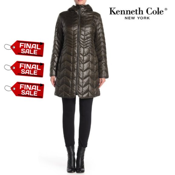 Kenneth Cole New York Hooded Quilted Puffer Coat - Picture 4 of 4